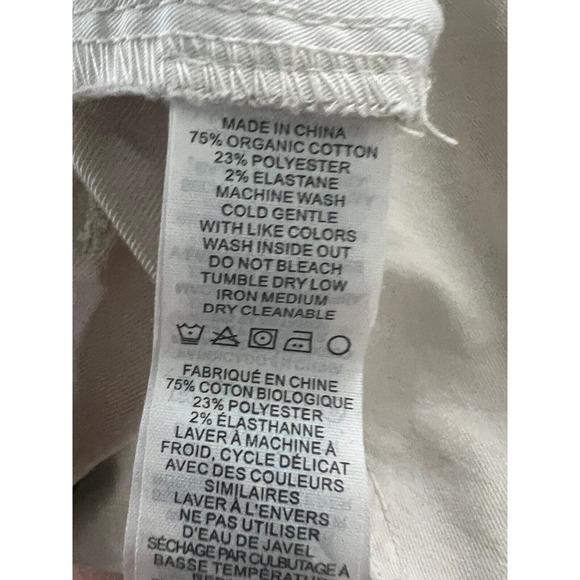 PRANA Womens Jeans Cream Ecru KAYLA Narrow Straight Leg Stretch Size 8 - Picture 4 of 4